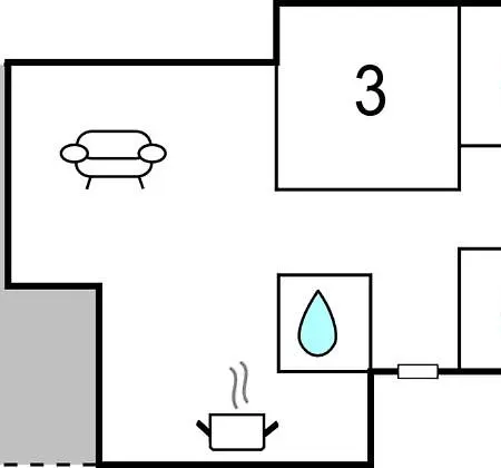 Three-bedroom In Cetinici 別荘 *